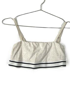 Harper Wilde Training Sports Bra Girl's M Cream Stripes